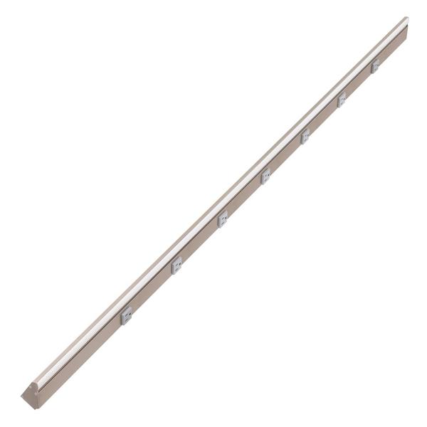 60.5" 27.5 watt 120 volt Tunable Satin Nickel Remote Power Series LED Lighted Power Strip